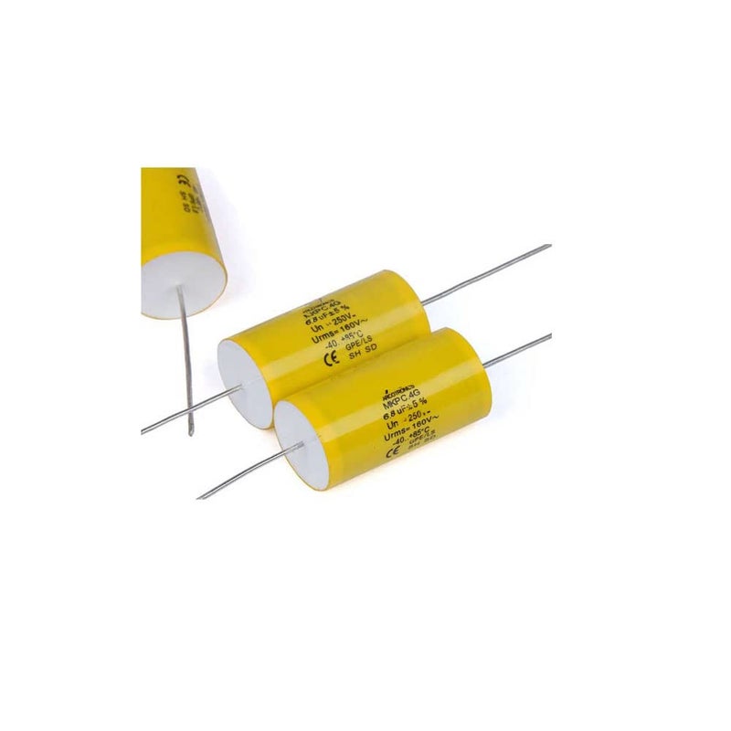 YEGAFE 2pcs 6.8uF 250V Axial Audio Speaker Crossover stepless Film Capacitor 5% Audio Crossover Tweeter Precise Pairing - Image 3